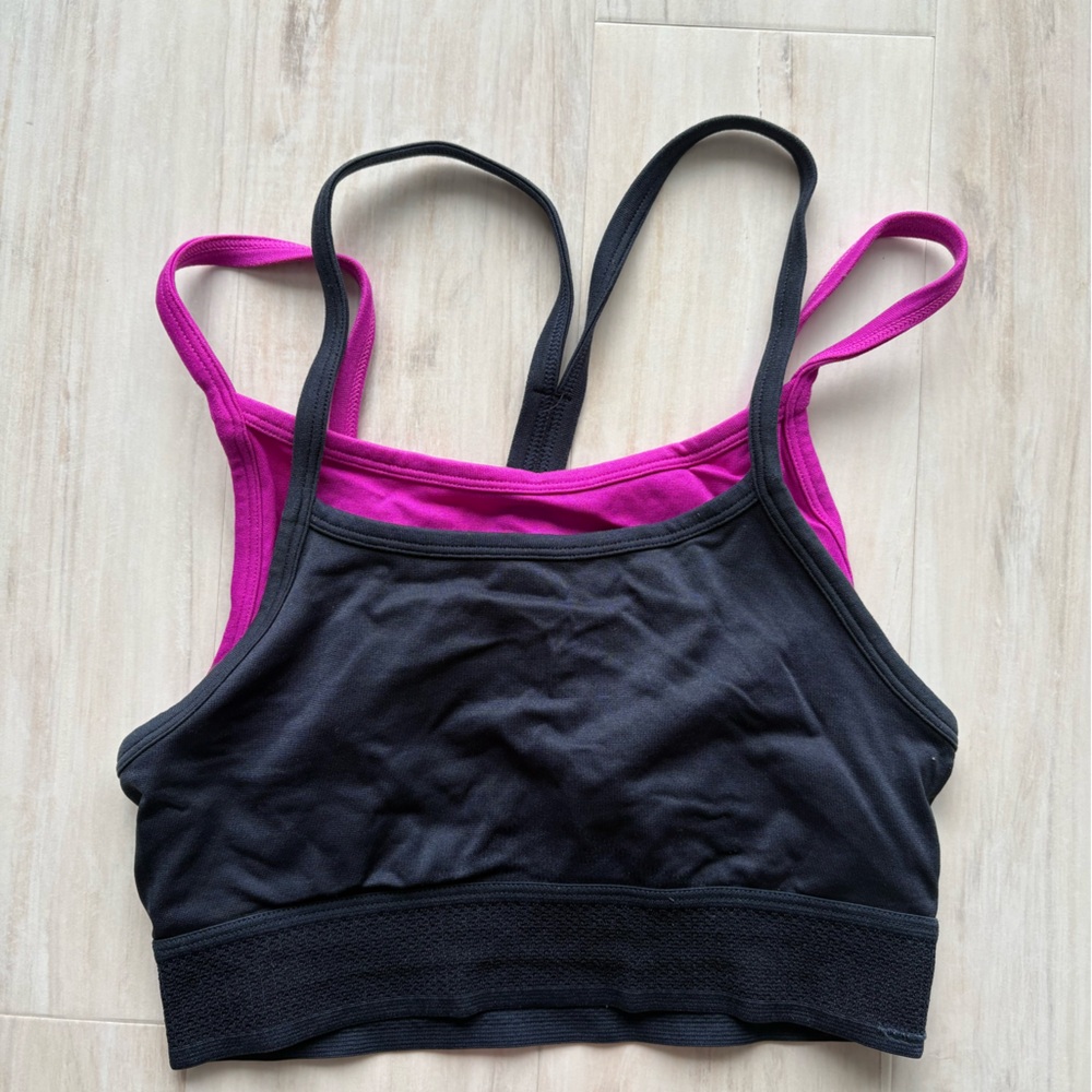Fabletics Women's navy and magenta Sports Bra